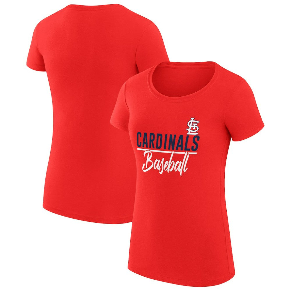 St. Louis Cardinals G-III 4Her by Carl Banks Women's Super-Slim Fit Lightweight Team Graphic T-Shirt Red