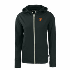 Baltimore Orioles Cutter & Buck Women's Daybreak Eco Recycled Full-Zip Hoodie Black