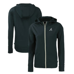 Atlanta Braves Cutter & Buck Women's Daybreak Eco Recycled Full-Zip Hoodie Navy