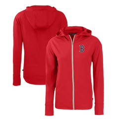 Boston Red Sox Cutter & Buck Women's Daybreak Eco Recycled Full-Zip Hoodie Red