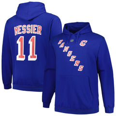 Mark Messier New York Rangers Mitchell & Ness Name & Number Pullover Hoodie Blue