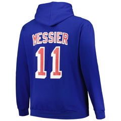 Mark Messier New York Rangers Mitchell & Ness Name & Number Pullover Hoodie Blue