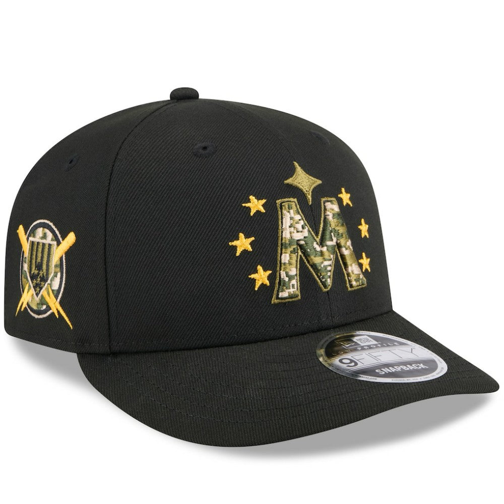 Minnesota Twins 2024 Armed Forces Day Low Profile 9FIFTY Snapback Hat Black | New Era