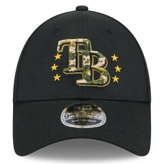 Tampa Bay Rays 2024 Armed Forces Day 9FORTY Adjustable Hat Black | New Era