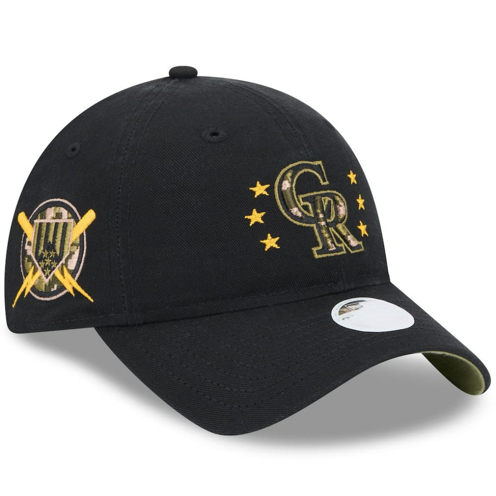 Colorado Rockies Women's 2024 Armed Forces Day 9TWENTY Adjustable Hat Black | New Era