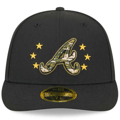 Atlanta Braves 2024 Armed Forces Day Low Profile 59FIFTY Fitted Hat Black | New Era