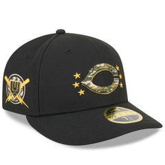 Cincinnati Reds 2024 Armed Forces Day Low Profile 59FIFTY Fitted Hat Black | New Era