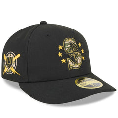 Seattle Mariners 2024 Armed Forces Day Low Profile 59FIFTY Fitted Hat Black | New Era