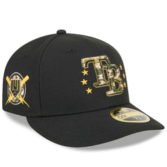 Tampa Bay Rays 2024 Armed Forces Day Low Profile 59FIFTY Fitted Hat Black | New Era