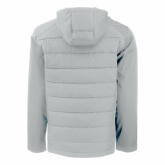 Detroit Tigers Cutter & Buck Evoke Hybrid Eco Softshell Recycled Full-Zip Hoodie Gray