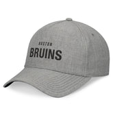 Boston Bruins Fanatics Elements A-Frame Leather Strapback Hat Heather Gray