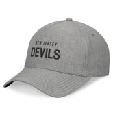 New Jersey Devils Fanatics Elements A-Frame Leather Strapback Hat Heather Gray