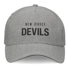 New Jersey Devils Fanatics Elements A-Frame Leather Strapback Hat Heather Gray