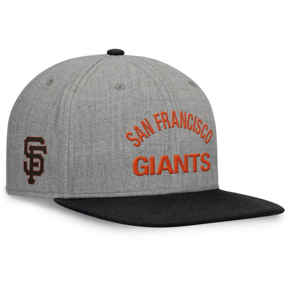 San Francisco Giants Elements Flat Brim Snapbuckle Hat Heather Gray/Black