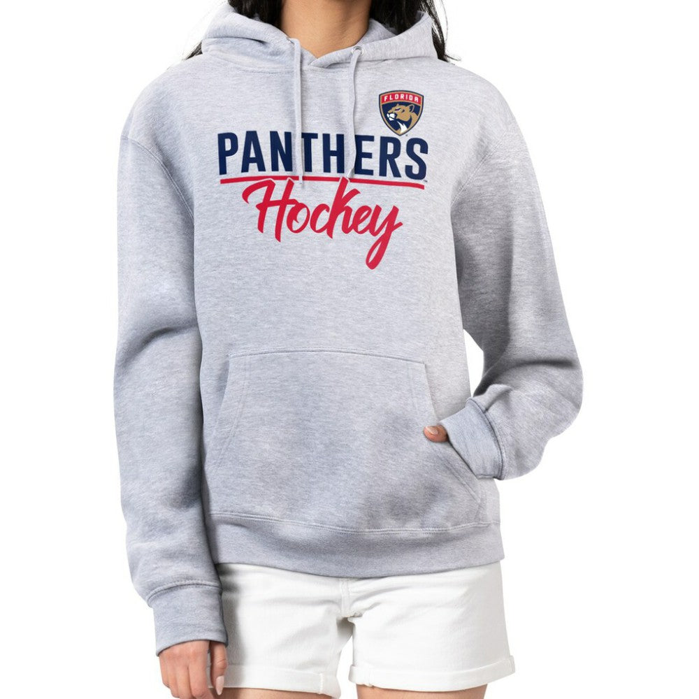 Florida Panthers G-III 4Her by Carl Banks Women's Team Sport Tri-Blend Fleece Hoodie Heather Gray