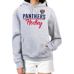 Florida Panthers G-III 4Her by Carl Banks Women's Team Sport Tri-Blend Fleece Hoodie Heather Gray