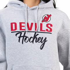 New Jersey Devils G-III 4Her by Carl Banks Women's Team Sport Tri-Blend Fleece Hoodie Heather Gray
