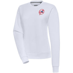 New York Yankees Antigua Women's Cooperstown Victory Crewneck Pullover Sweatshirt White