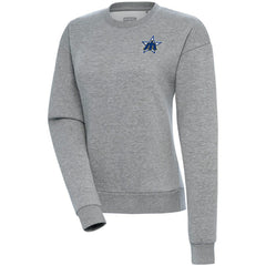 Seattle Mariners Antigua Women's Cooperstown Victory Crewneck Pullover Sweatshirt Heather Gray