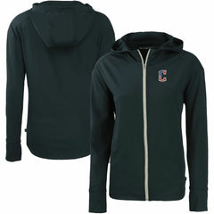 Cleveland Guardians Cutter & Buck Women's Daybreak Eco Recycled Full-Zip Hoodie Navy