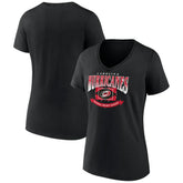 Carolina Hurricanes Women's Slapshot V-Neck T-Shirt Black