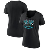 San Jose Sharks Women's Slapshot V-Neck T-Shirt Black