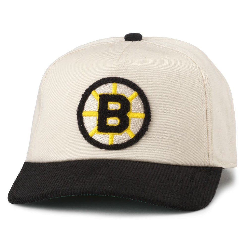 Boston Bruins American Needle Burnett Adjustable Hat White/Black