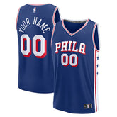 Philadelphia 76ers Youth Fast Break Custom Replica Jersey - Blue - Icon Edition