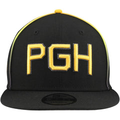Pittsburgh Pirates City Connect 9FIFTY Snapback Hat Black | New Era
