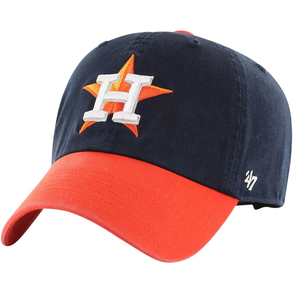 Houston Astros Clean Up Adjustable Hat Navy/Orange | 47 brand