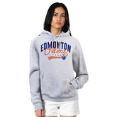 Edmonton Oilers G-III 4Her by Carl Banks Women's Filigree Logo Pullover Hoodie – Gray