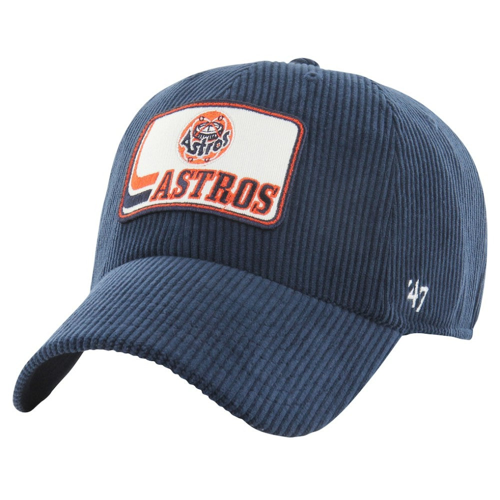 Houston Astros Wax Pack Collection Corduroy Clean Up Adjustable Hat Navy | 47 brand