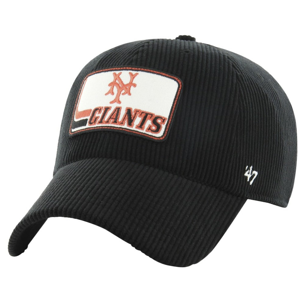 San Francisco Giants Wax Pack Collection Corduroy Clean Up Adjustable Hat Black | 47 brand