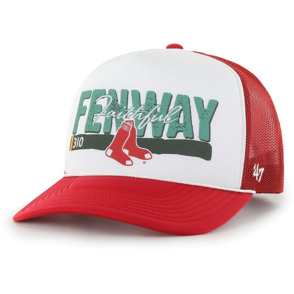 Boston Red Sox Retro Region Foam Trucker Adjustable Hat Red | 47 brand