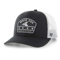 Chicago White Sox Retro Region Patch Trucker Adjustable Hat Black | 47 brand