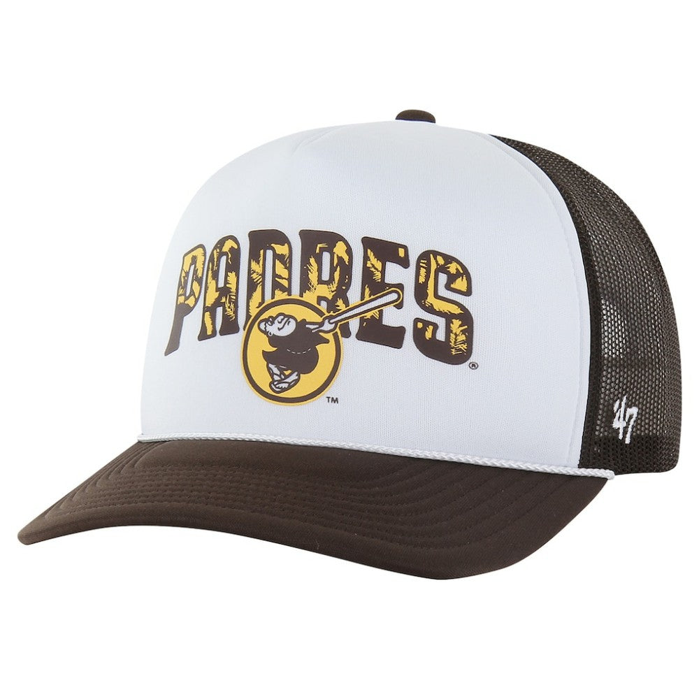 San Diego Padres Retro Region Foam Trucker Adjustable Hat Brown | 47 brand