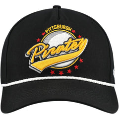Pittsburgh Pirates Wax Pack Collection Premier Hitch Adjustable Hat Black | 47 brand