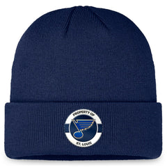 St. Louis Blues Fanatics Authentic Pro Training Camp Cuffed Knit Hat Navy