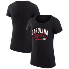 Carolina Hurricanes G-III 4Her by Carl Banks Women's Super-Slim Fit Lightweight Filigree Logo T-Shirt – Black