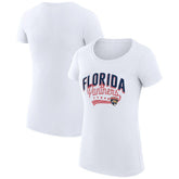 Florida Panthers G-III 4Her by Carl Banks Women's Super-Slim Fit Lightweight Filigree Logo T-Shirt – White