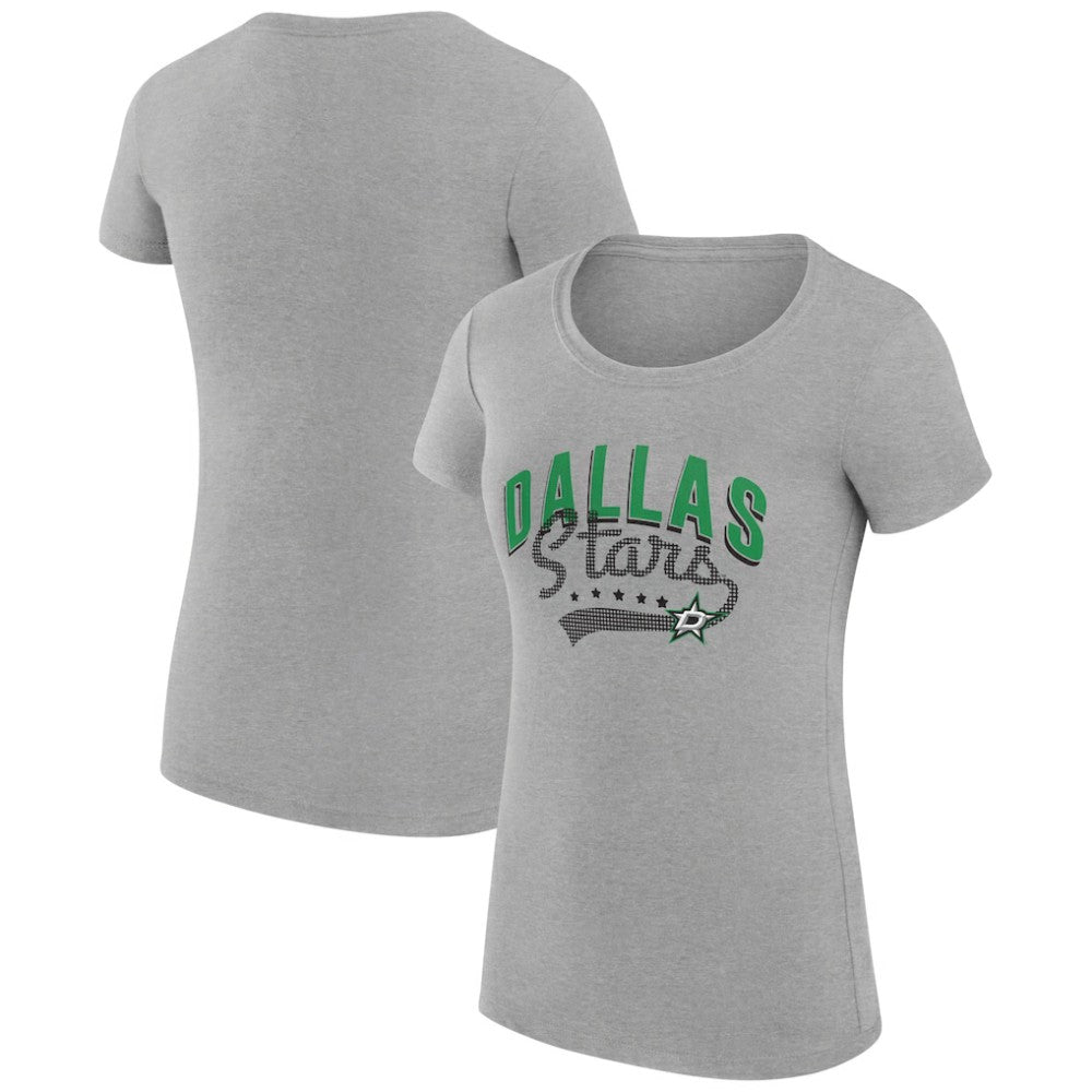 Dallas Stars G-III 4Her by Carl Banks Women's Super-Slim Fit Lightweight Filigree Logo T-Shirt – Gray