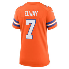 John Elway Denver Broncos Women's Mile High Collection 1977 Throwback Player Game Jersey - Orange