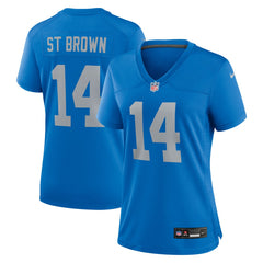 Amon-Ra St. Brown Detroit Lions Women's Alternate Game Jersey - Blue