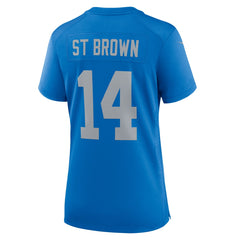 Amon-Ra St. Brown Detroit Lions Women's Alternate Game Jersey - Blue