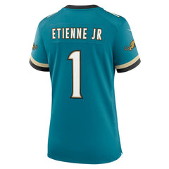 Travis Etienne Jr Jacksonville Jaguars Women's Prowler Throwback Game Jersey - Teal