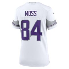Randy Moss Minnesota Vikings Women's Alternate Retired Player Game Jersey - White