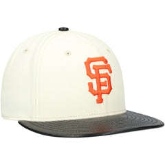 San Francisco Giants Game Night Leather Visor 59FIFTY Fitted Hat Cream | New Era