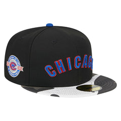 Chicago Cubs Metallic Camo 59FIFTY Fitted Hat Black | New Era