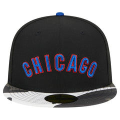 Chicago Cubs Metallic Camo 59FIFTY Fitted Hat Black | New Era