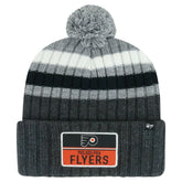 Philadelphia Flyers '47 Stack Patch Cuffed Knit Hat with Pom Gray